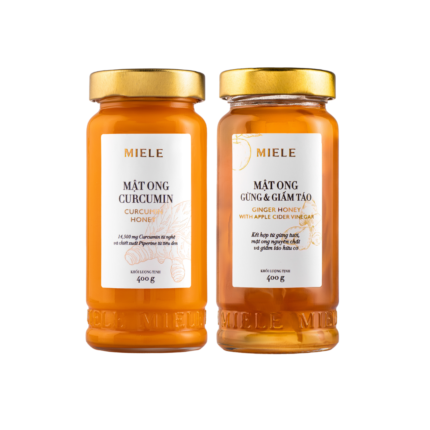 Combo: Mật ong Curcumin Miele 400g + Mật ong Gừng & Giấm Táo Miele 400g