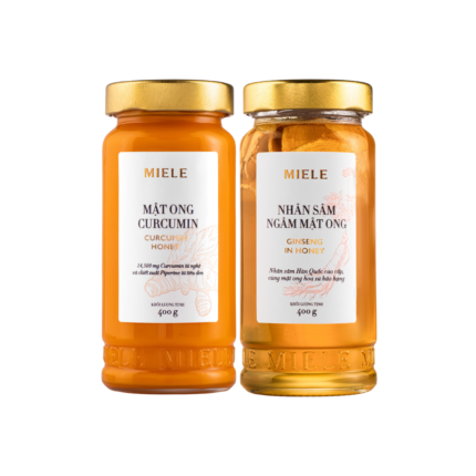 Combo: Mật ong Curcumin Miele 400g + Mật ong Nhân sâm Miele 400g