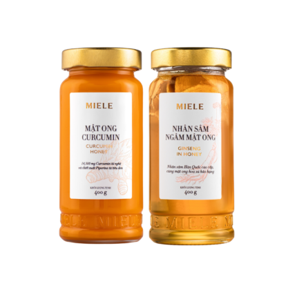 Combo: Mật ong Curcumin Miele 400g + Mật ong Nhân sâm Miele 400g