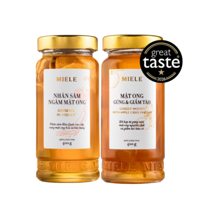 Combo: Mật ong Nhân sâm Miele 400G + Mật ong Gừng & Giấm táo Miele 400G