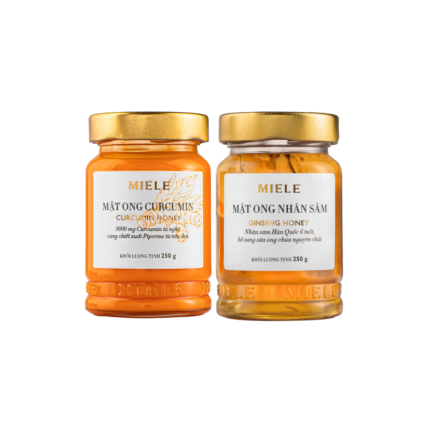 Combo: Mật ong Curcumin Miele 250g + Mật ong Nhân sâm Miele 250g