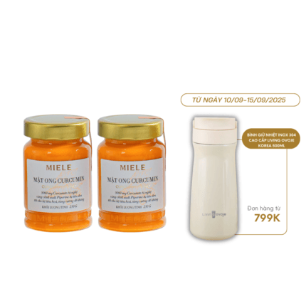 Combo 2 Hũ Mật Ong Curcumin Miele 250g - Miele