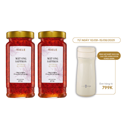Combo 2 Hũ Mật Ong Saffron 400g - Miele