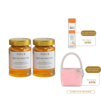 Combo 2 Hũ Mật Ong Nhân Sâm 250g - Miele