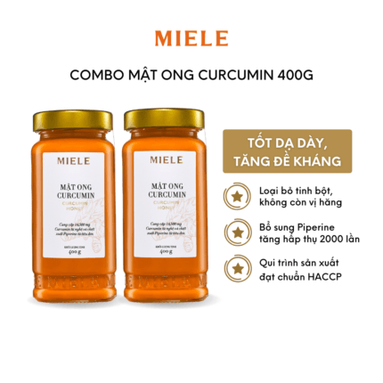 Combo 2 Hũ Mật Ong Curcumin 400g - Miele