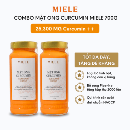 Combo 2 Hũ Mật Ong Curcumin Miele 700g - Miele