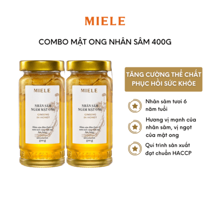 Combo 2 Hũ Mật Ong Nhân Sâm 400g - Miele