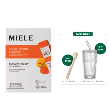 Hộp Thạch Mật Ong Curcumin Miele - Vị Xoài