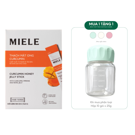 Hộp Thạch Mật Ong Curcumin Miele - Vị Xoài