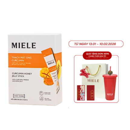 Hộp Thạch Mật Ong Curcumin Miele - Vị Xoài
