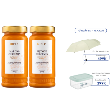 Combo: 02 Hũ Mật Ong Curcumin Miele 400G